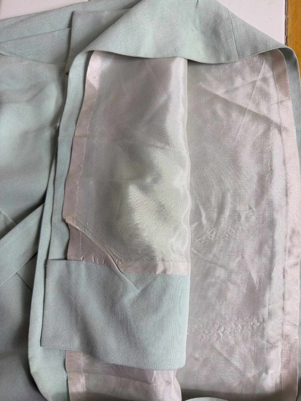 Ann Taylor Silk Blend Shift Dress Seafoam Blue Keyhole Back Belted Size 8 - Picture 12 of 15